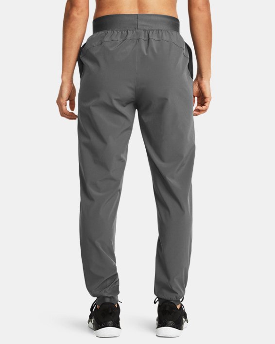 Women's UA Rival High-Rise Woven Pants in Gray image number 1